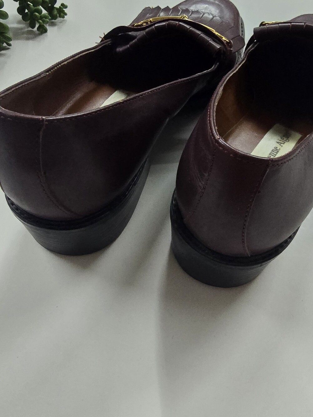 Etienne Aigner Vintage Leather Dark Brown Loafers - Picture 6 of 10